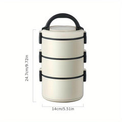 Stainless Steel Insulated Bento Box 3 Layers Leakproof Lunch Box