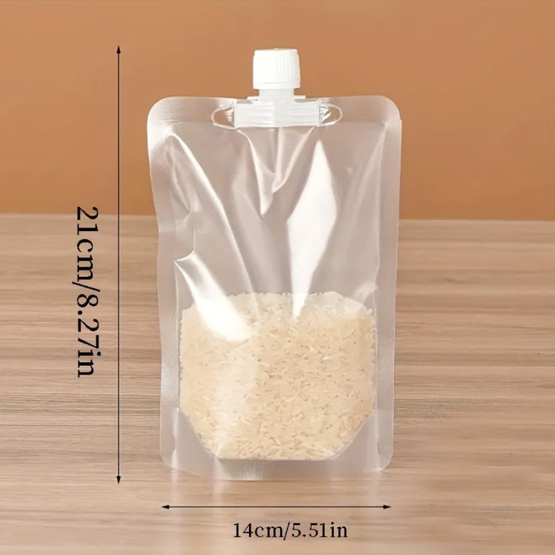 1pc Food Storage Bag With Spout Sealed Moisture Proof Hand held Nozzle Storage