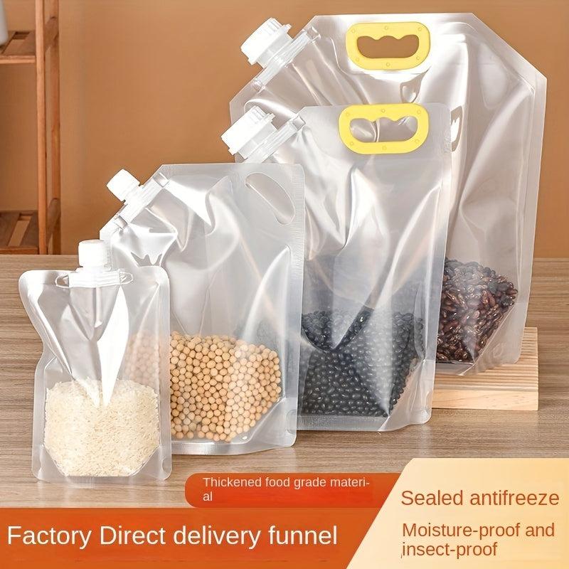 1pc Food Storage Bag With Spout Sealed Moisture Proof Hand held Nozzle Storage