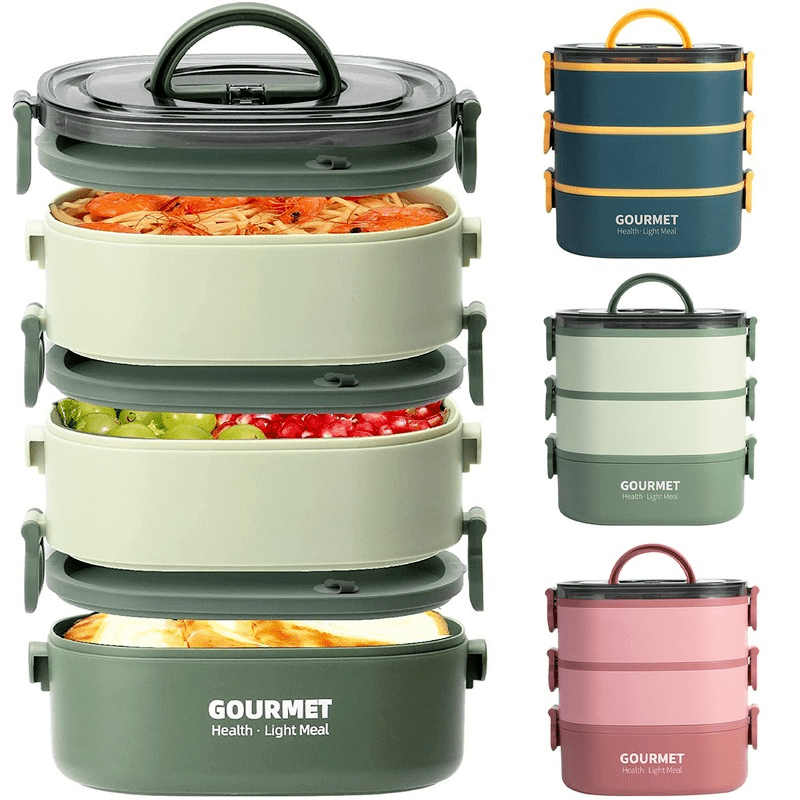 2000ml 3 Tier Bento Lunch Box Leakproof Container