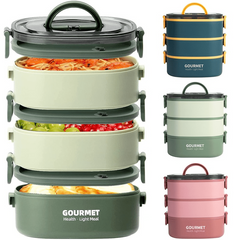2000ml 3 Tier Bento Lunch Box Leakproof Container
