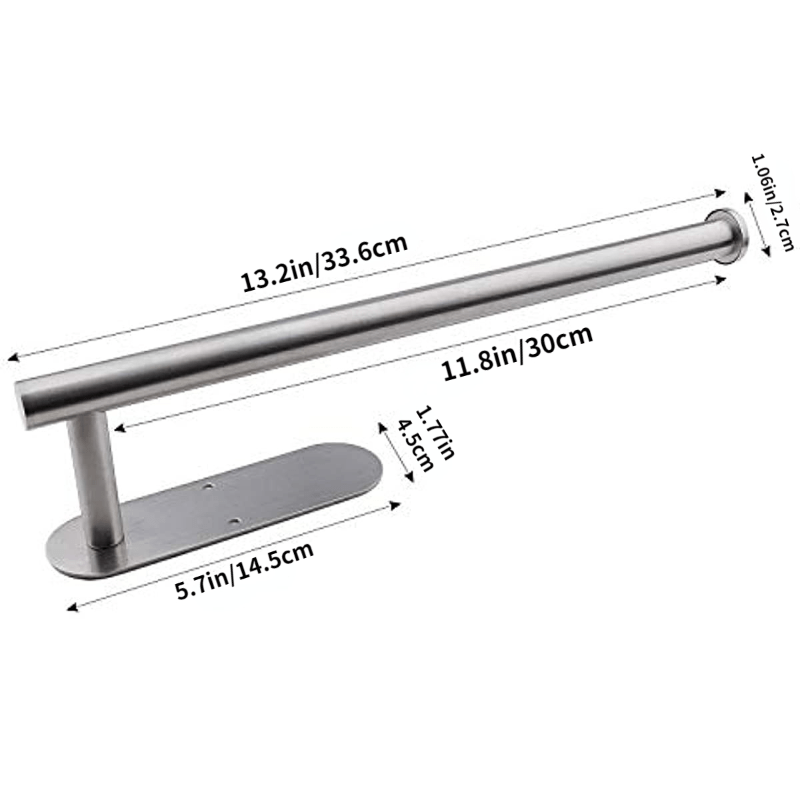 Wrought Iron Paper Towel Holder Under Cabinet Storage Rack Self Adhesive
