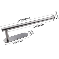 Wrought Iron Paper Towel Holder Under Cabinet Storage Rack Self Adhesive