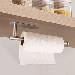 Wrought Iron Paper Towel Holder Under Cabinet Storage Rack Self Adhesive