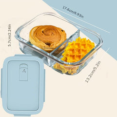 Glass Lunch Box Leakproof Food Container for Teenagers Workers School Camping