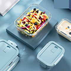 Glass Lunch Box Leakproof Food Container for Teenagers Workers School Camping