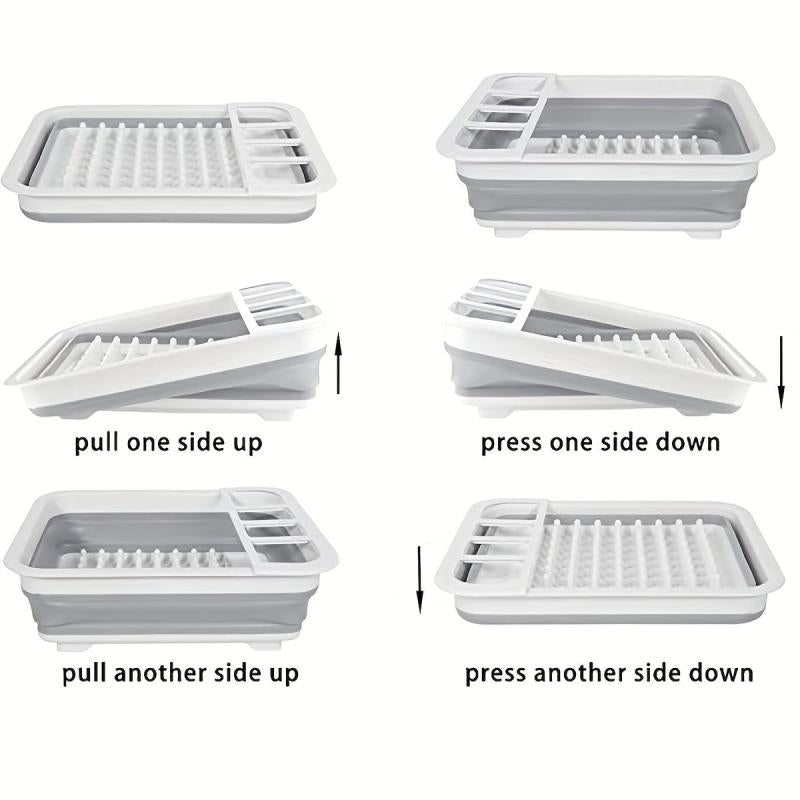 Collapsible Dish Rack Over the Sink Dish Drainer