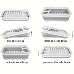 Collapsible Dish Rack Over the Sink Dish Drainer