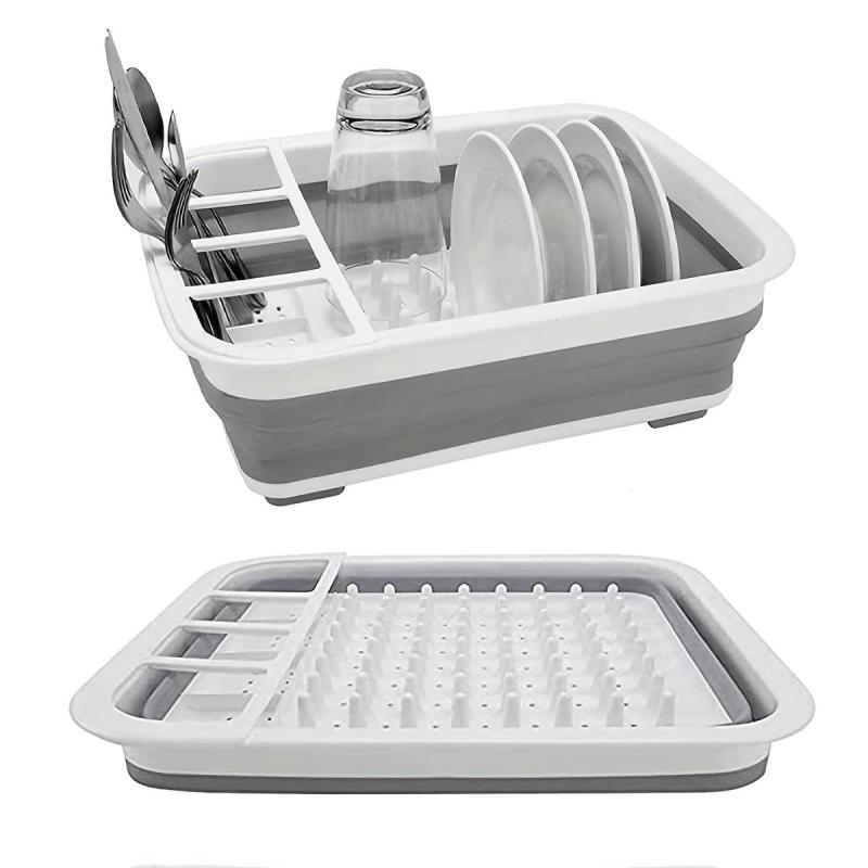 Collapsible Dish Rack Over the Sink Dish Drainer