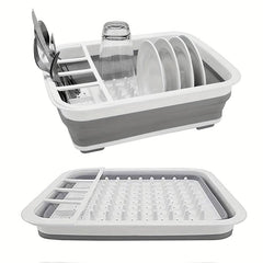 Collapsible Dish Rack Over the Sink Dish Drainer