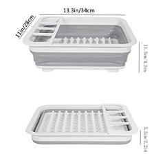 Collapsible Dish Rack Over the Sink Dish Drainer