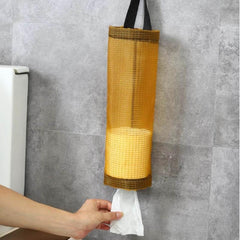 Plastic Bag Holders Mesh Hanging Garbage Bag Dispensers