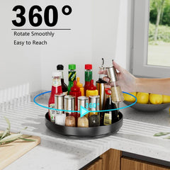 9.84 inch Stainless Steel Rotating Spice Rack for Kitchen Countertop