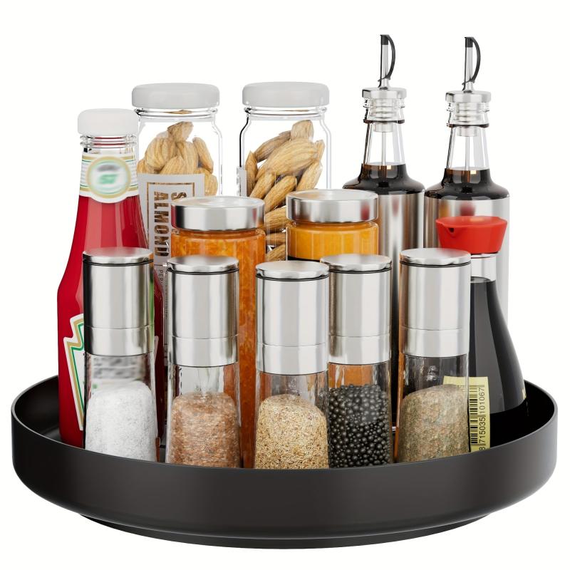 9.84 inch Stainless Steel Rotating Spice Rack for Kitchen Countertop
