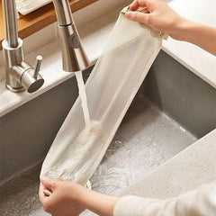 Garbage Bag Storage Mesh Bag Kitchen Wall Mount Organizer Hanging Bag