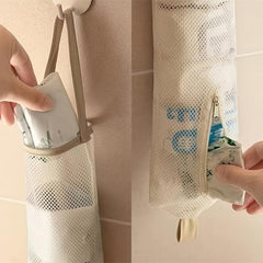 Garbage Bag Storage Mesh Bag Kitchen Wall Mount Organizer Hanging Bag
