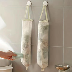 Garbage Bag Storage Mesh Bag Kitchen Wall Mount Organizer Hanging Bag