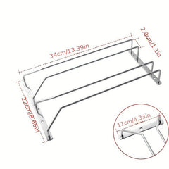 Metal Wine Glass Holder for Cabinet and Kitchen Bar Holds Up to 12 Goblets