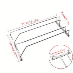 Metal Wine Glass Holder for Cabinet and Kitchen Bar Holds Up to 12 Goblets