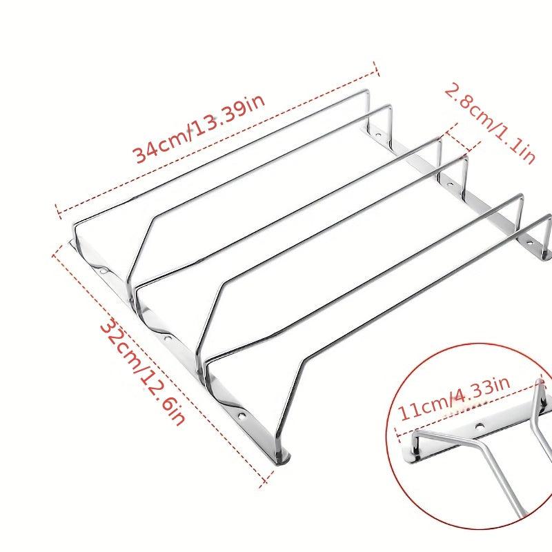 Metal Wine Glass Holder for Cabinet and Kitchen Bar Holds Up to 12 Goblets