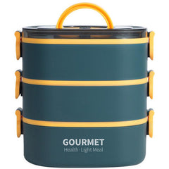 3 Tier Portable Bento Box 2000ml Leak Proof Adult Lunch Box