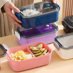 Large Capacity Divided Lunch Box 1000ml Leakproof Food Container