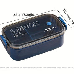 Large Capacity Divided Lunch Box 1000ml Leakproof Food Container