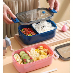 Large Capacity Divided Lunch Box 1000ml Leakproof Food Container