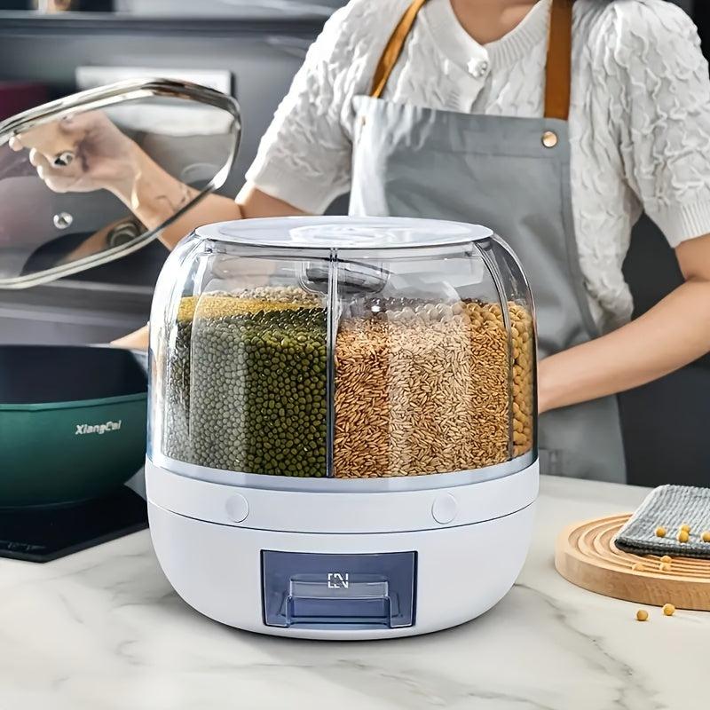 Moisture & Insect Proof Rice Bucket Large Capacity Pouring Spout Kitchen Storage