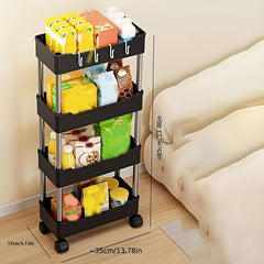 Plastic Small Stroller Storage Rack Bathroom Corner Storage Shelf
