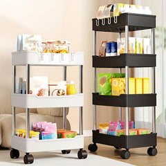Plastic Small Stroller Storage Rack Bathroom Corner Storage Shelf