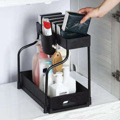 L-Shaped Storage Rack Drawer Bathroom Kitchen Organizer