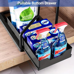 L-Shaped Storage Rack Drawer Bathroom Kitchen Organizer