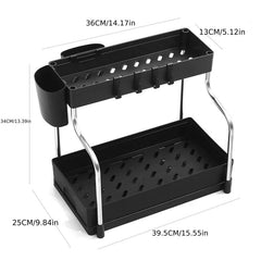 L-Shaped Storage Rack Drawer Bathroom Kitchen Organizer