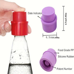 Vacuum Beverage Soda Fresh keeping Bottle Lid Press Inflatable Soda Airtight Lid