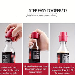 Vacuum Beverage Soda Fresh keeping Bottle Lid Press Inflatable Soda Airtight Lid