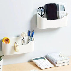 Wall Mounted Storage Box Rack No Drilling File Holder Hanging Organizer