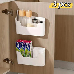 Wall Mounted Storage Box Rack No Drilling File Holder Hanging Organizer