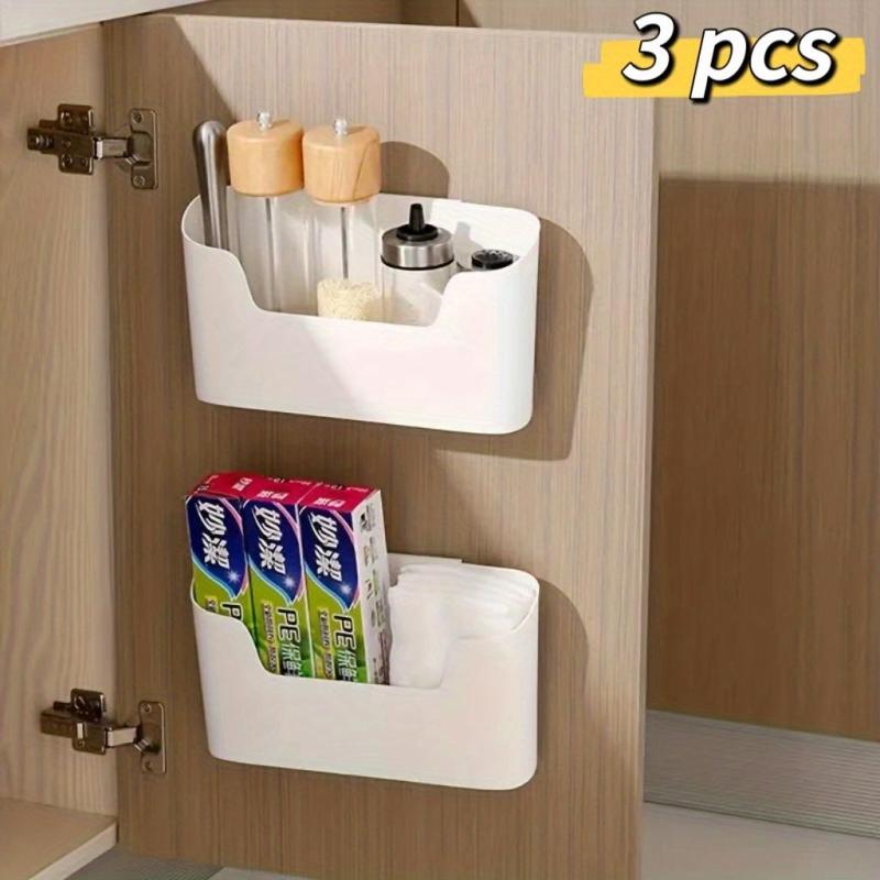Wall Mounted Storage Box Rack No Drilling File Holder Hanging Organizer