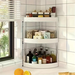 Kitchen Storage Rack Seasoning Salt Sauce Vinegar Bathroom Corner Shelves