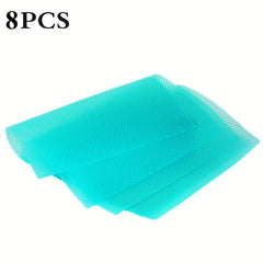 8pcs Refrigerator Liner Mats Washable Oilproof Fridge Liner Pads for Shelves