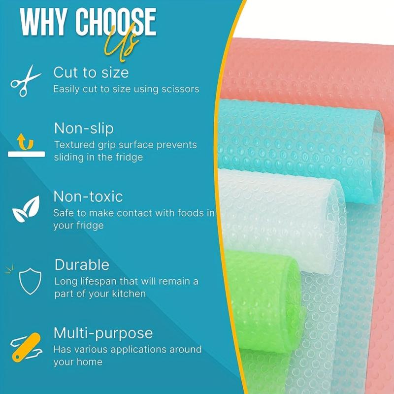 8pcs Refrigerator Liner Mats Washable Oilproof Fridge Liner Pads for Shelves