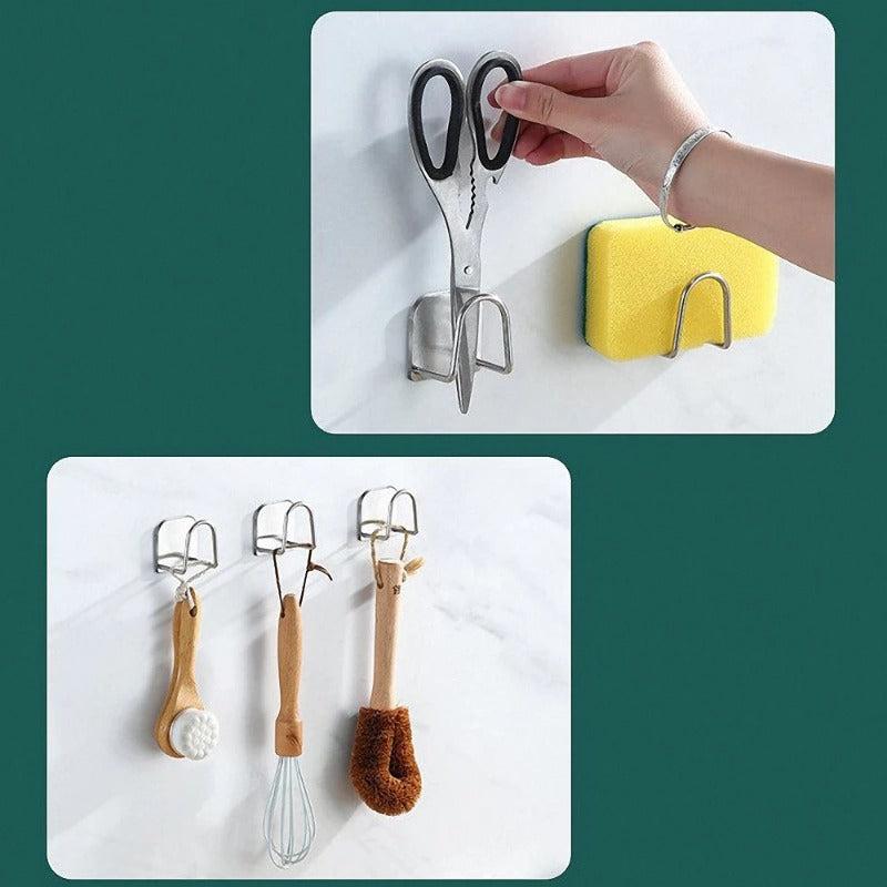 Portable Suction Cup Stainless Steel Drain Rack Storage Shelf