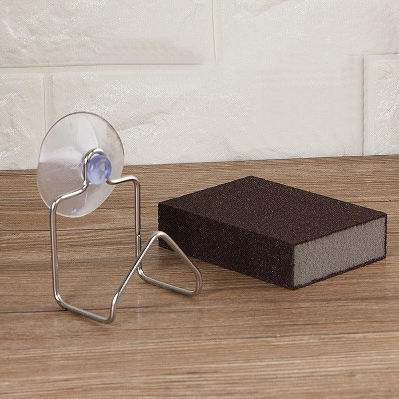 Portable Suction Cup Stainless Steel Drain Rack Storage Shelf