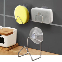 Portable Suction Cup Stainless Steel Drain Rack Storage Shelf