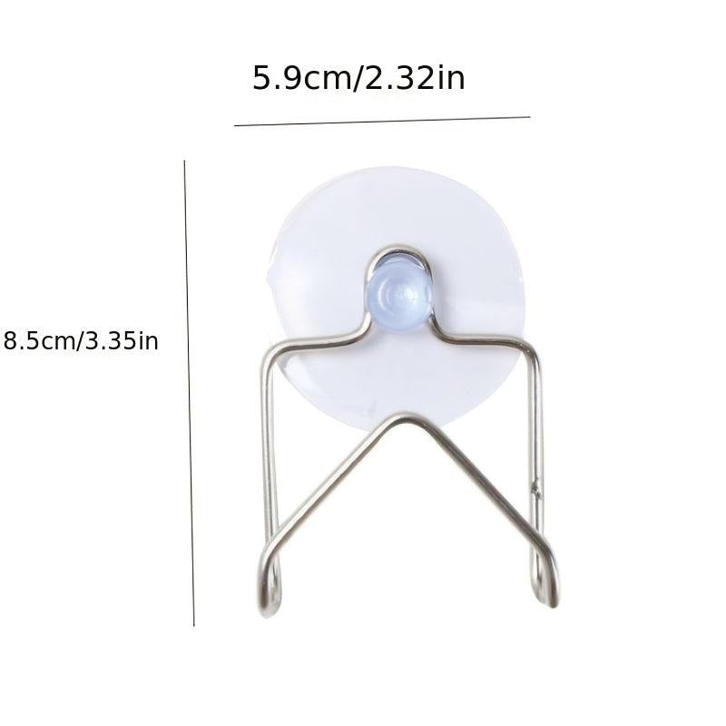 Portable Suction Cup Stainless Steel Drain Rack Storage Shelf
