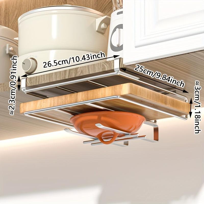 Stainless Steel Under Cabinet Storage Shelf Cookware Rack