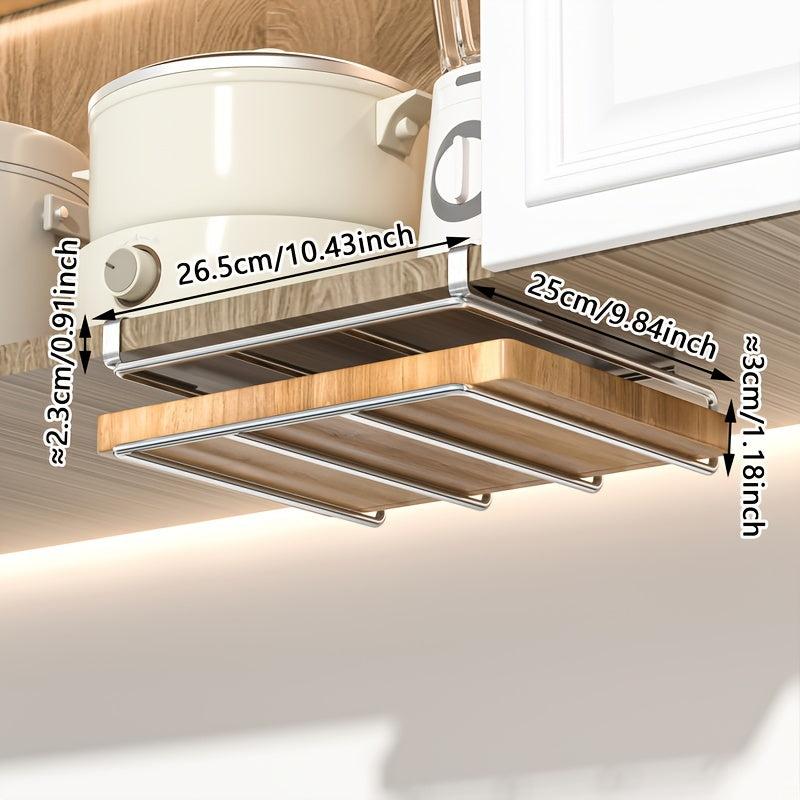 Stainless Steel Under Cabinet Storage Shelf Cookware Rack