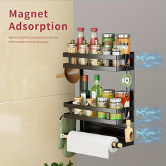 Magnetic Spice Rack Organizer Space Saver Seasoning Refrigerator Microwave