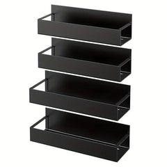 4pcs Magnetic Spice Rack For Refrigerator Strong Metal Magnets Organizer